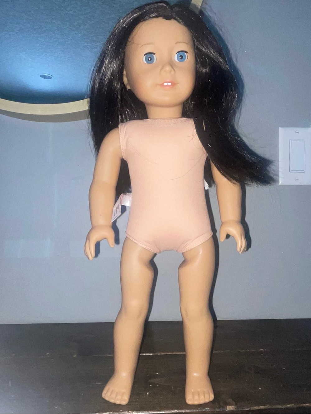American Girl Doll 2013 blue Eyes Teeth Black Hair Just Like You rare